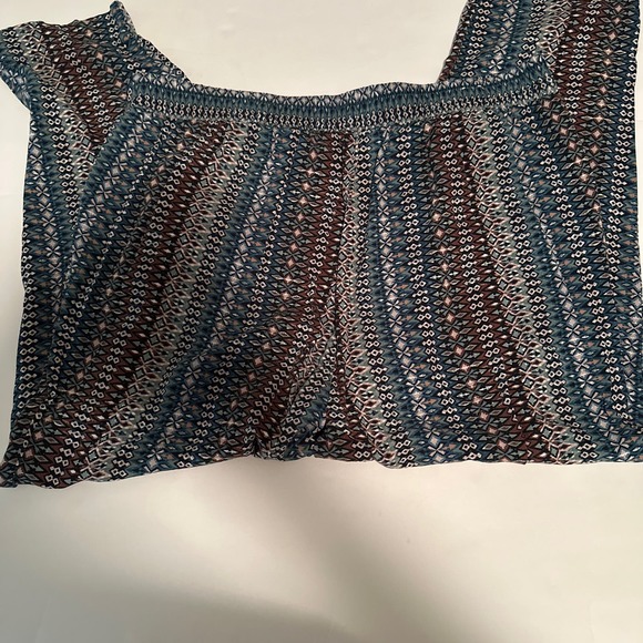 Jessica Simpson Women's Green Tan Pull on pants size Large - Picture 2 of 4